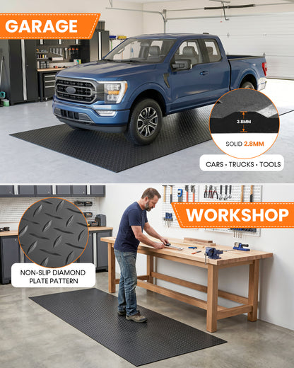 SEAL Diamond Plate Garage Floor Mat