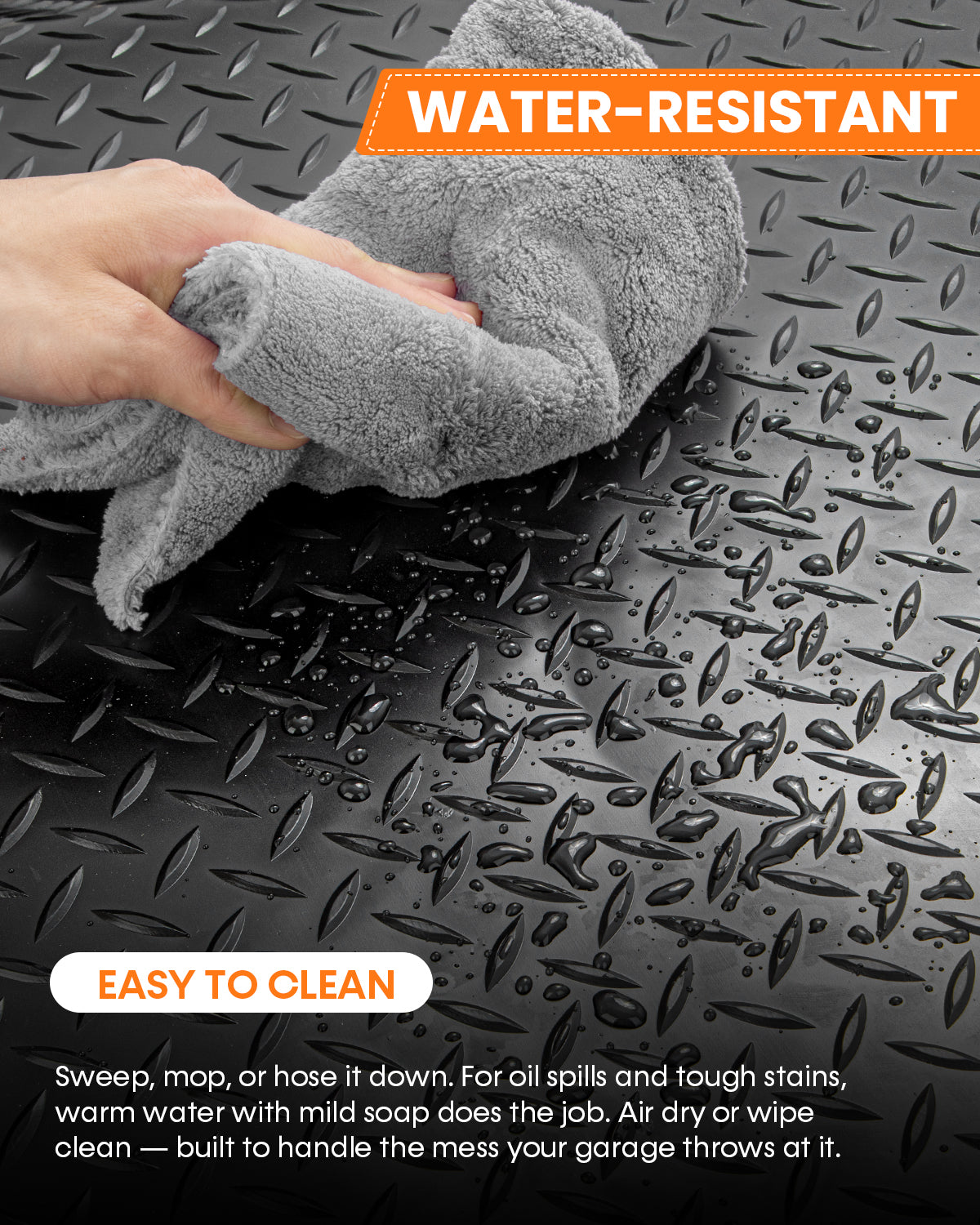 SEAL Diamond Plate Garage Floor Mat
