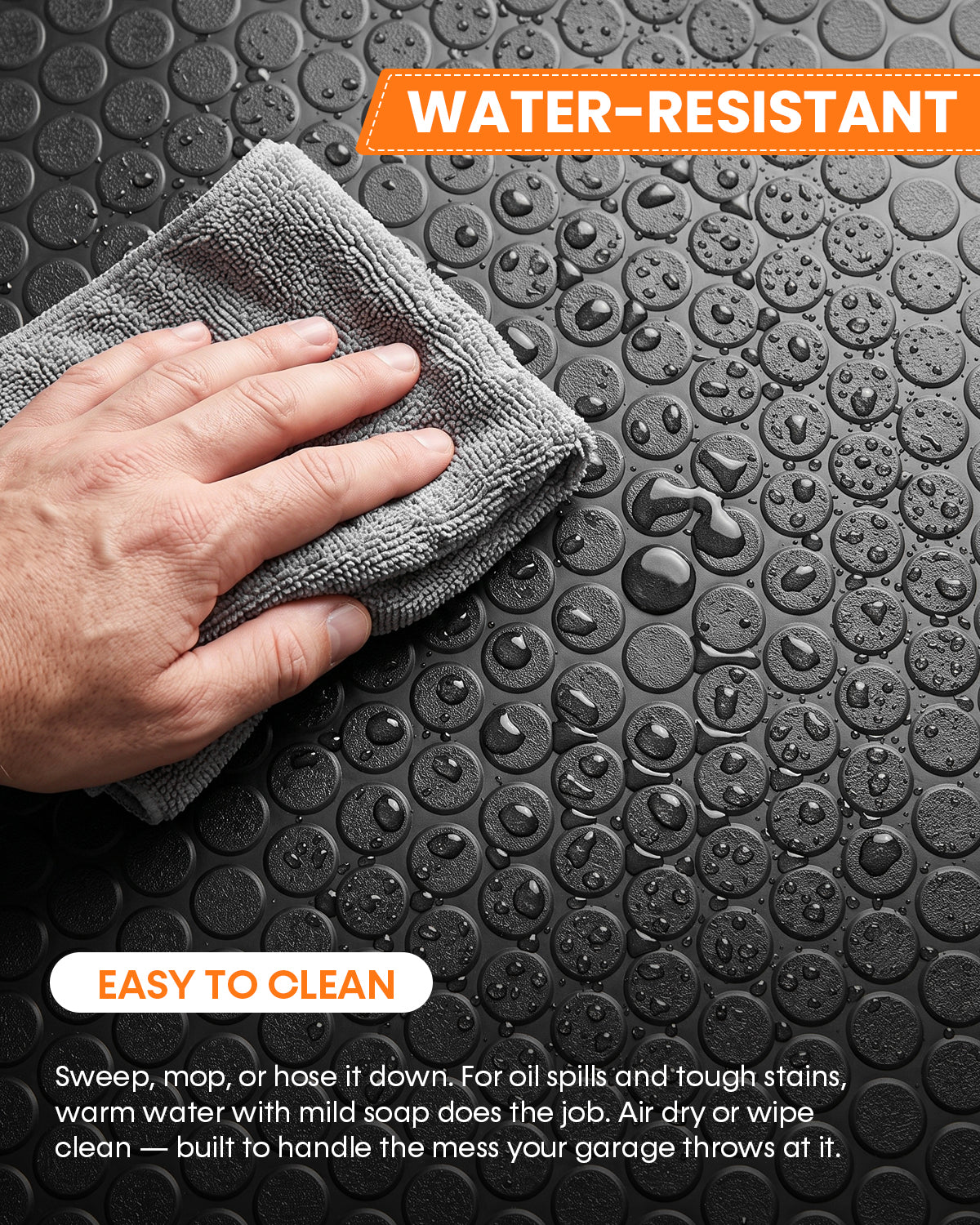 SEAL Coin Grip Garage Floor Mat (Black)