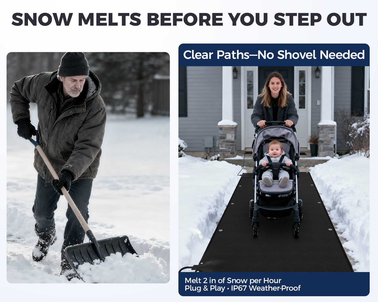 SEAL Snow Melting Walkway Mat - 20"x30"